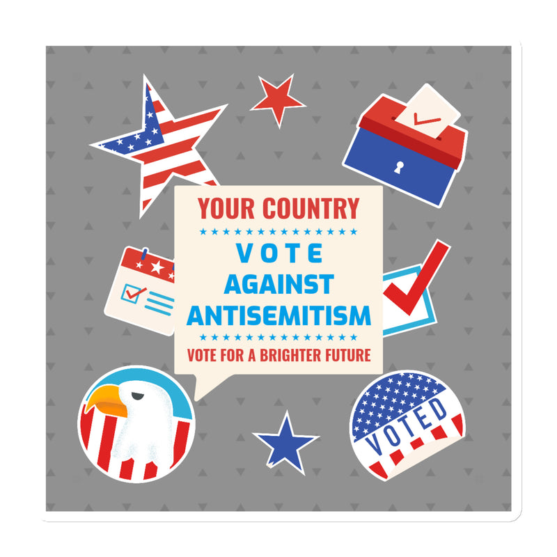 Vote Against Antisemitism | Die-Cut Magnet