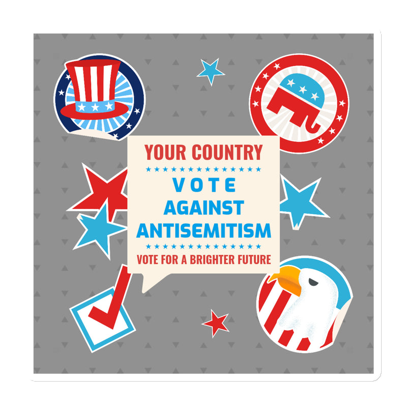 Vote Against Antisemitism | Die-Cut Magnet