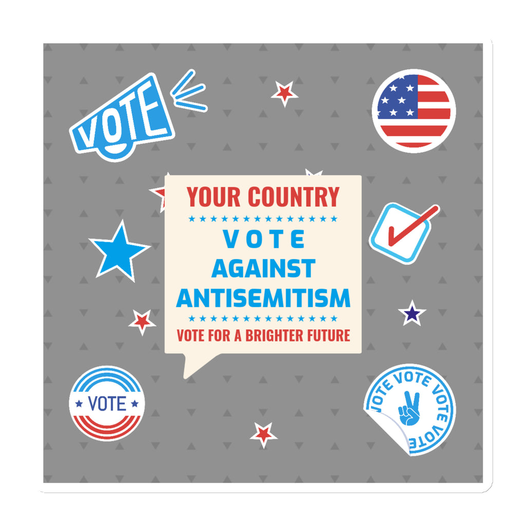 Vote Against Antisemitism | Die-Cut Magnet