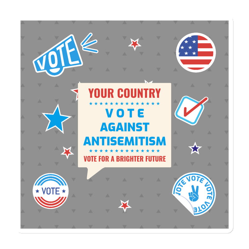 Vote Against Antisemitism | Die-Cut Magnet