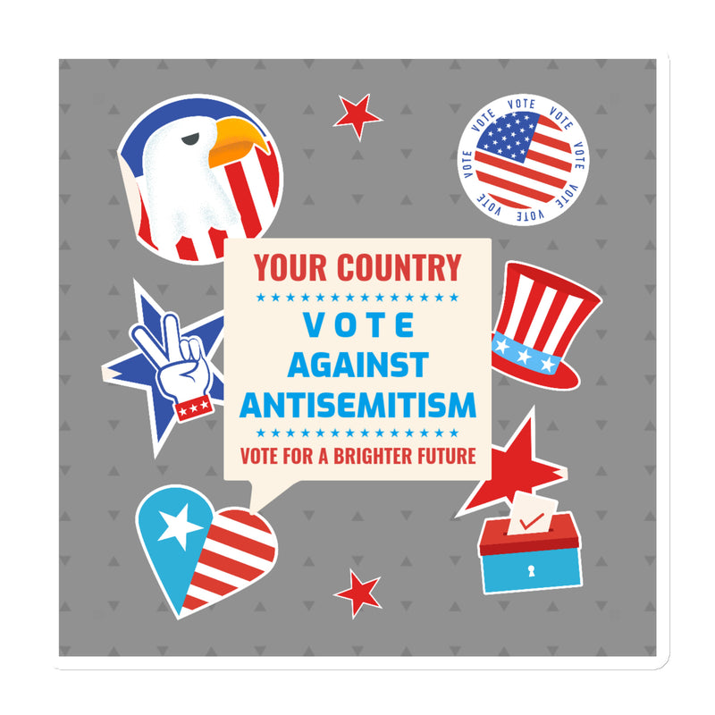 Vote Against Antisemitism | Die-Cut Magnet