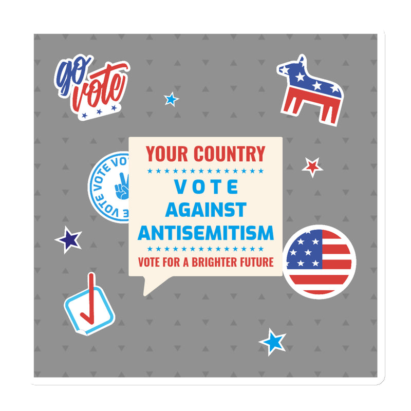 Vote Against Antisemitism | Die-Cut Magnet