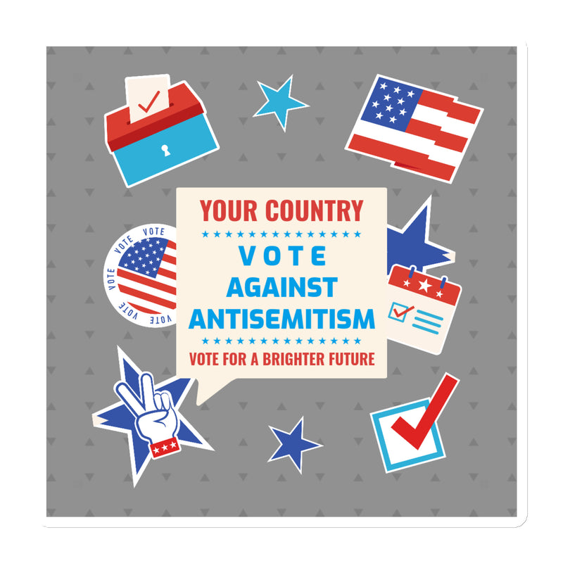 Vote Against Antisemitism | Die-Cut Magnet