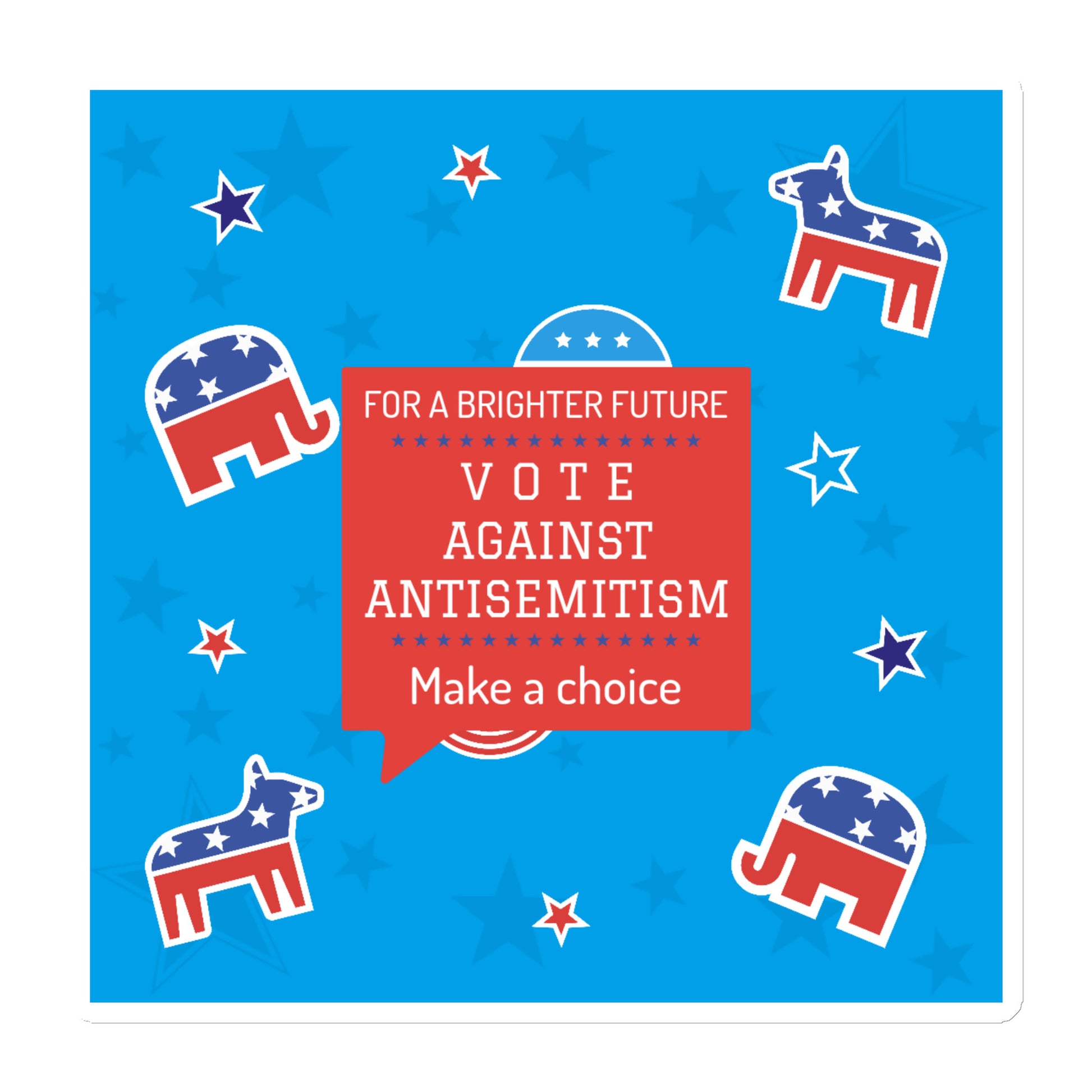 Vote Against Antisemitism | Die-Cut Magnet