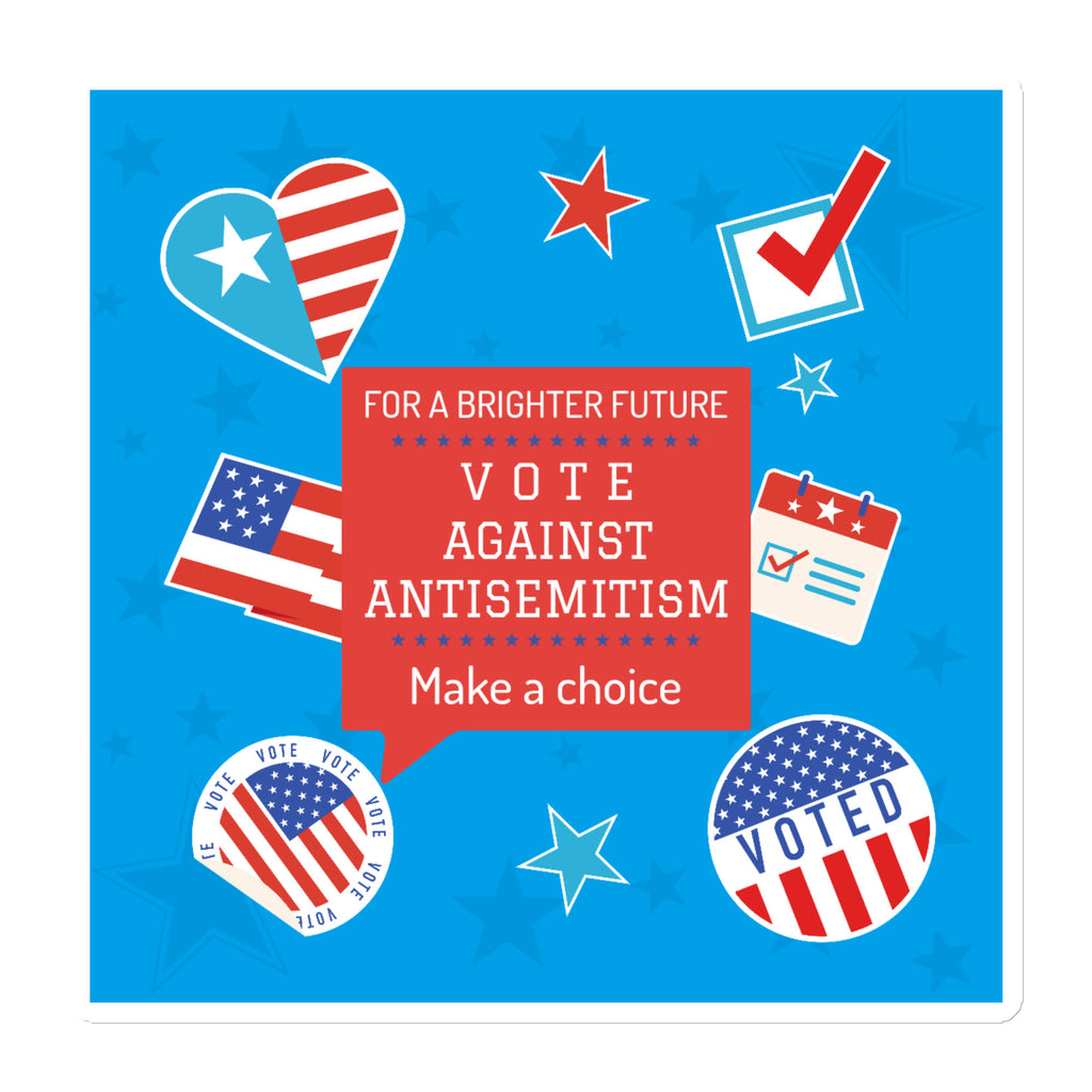 Vote Against Antisemitism | Die-Cut Magnet