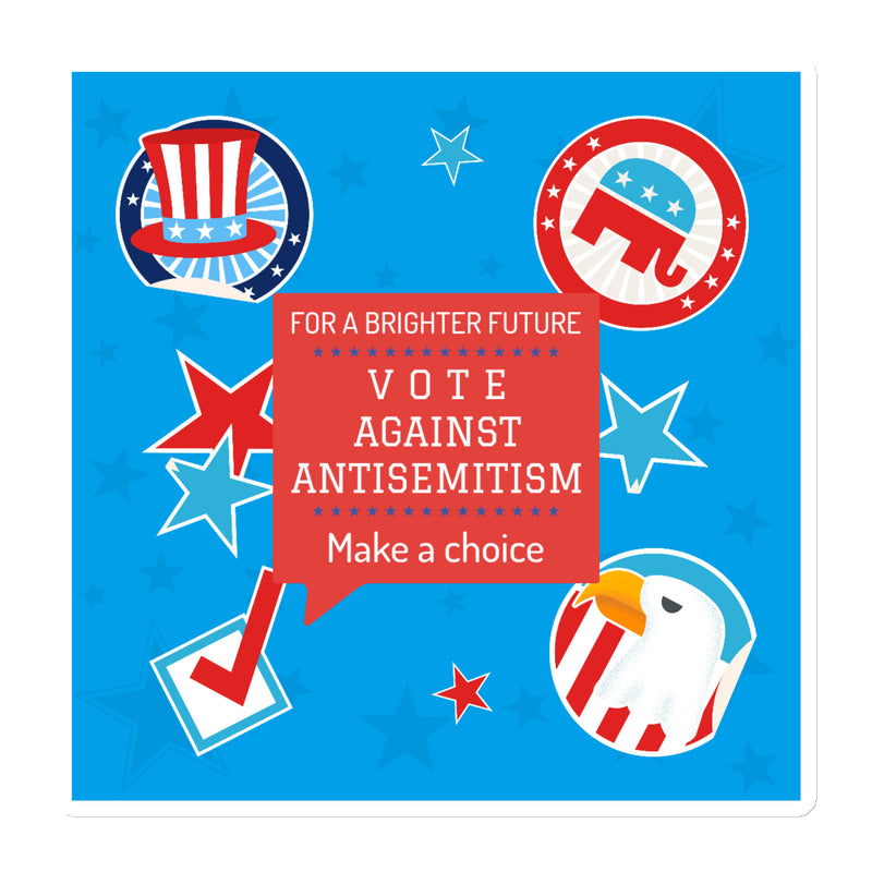 Vote Against Antisemitism | Die-Cut Magnet