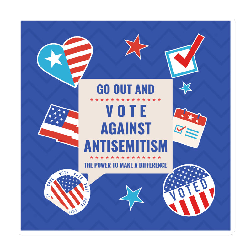 Vote Against Antisemitism | Die-Cut Magnet