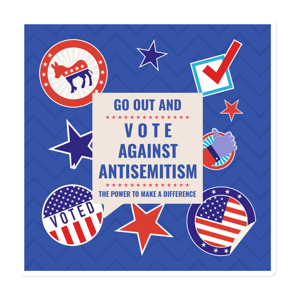 Vote Against Antisemitism | Die-Cut Magnet