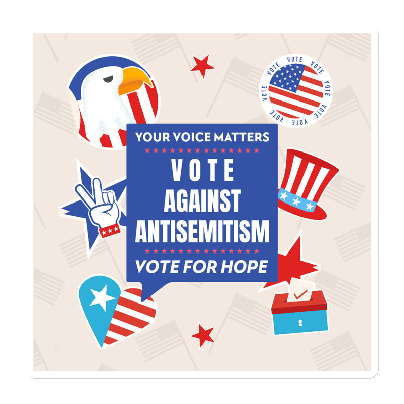 Vote Against Antisemitism | Die-Cut Magnet