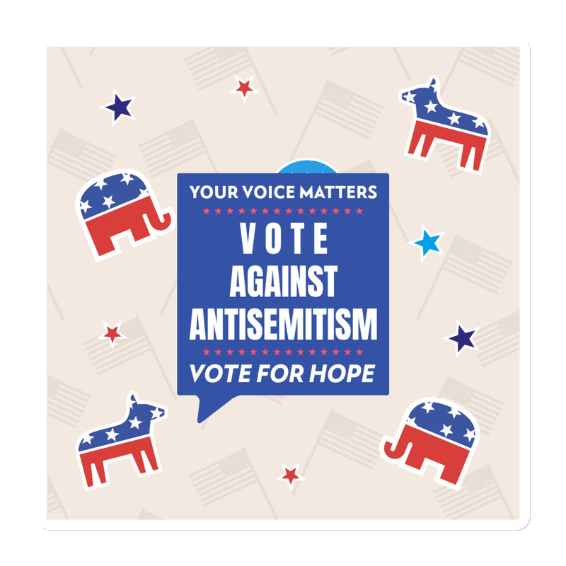 Vote Against Antisemitism | Die-Cut Magnet