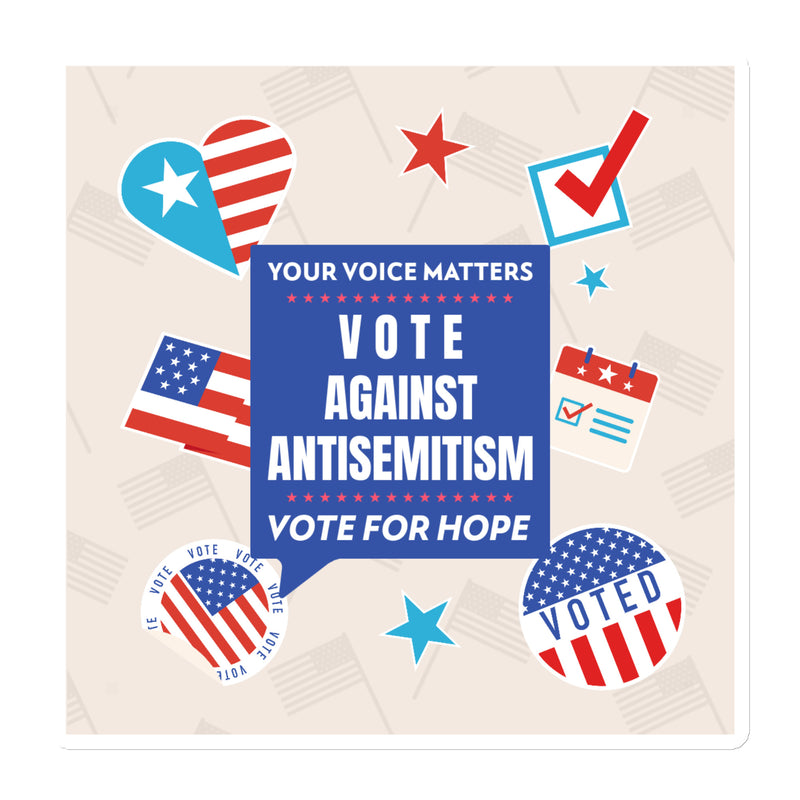 Vote Against Antisemitism | Die-Cut Magnet