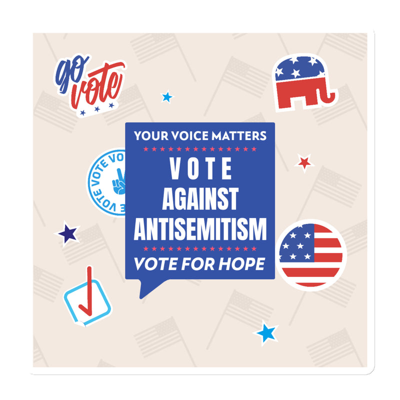 Vote Against Antisemitism | Die-Cut Magnet
