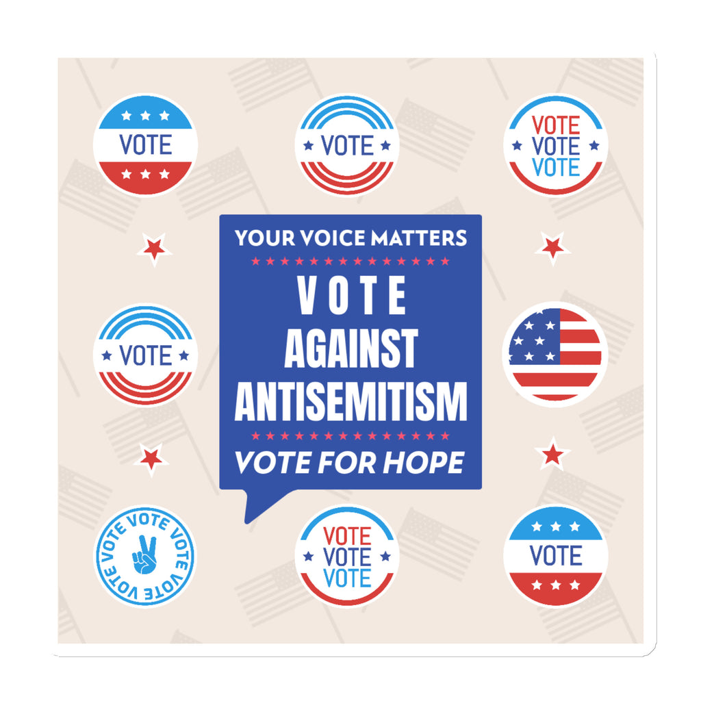 Vote Against Antisemitism | Die-Cut Magnet