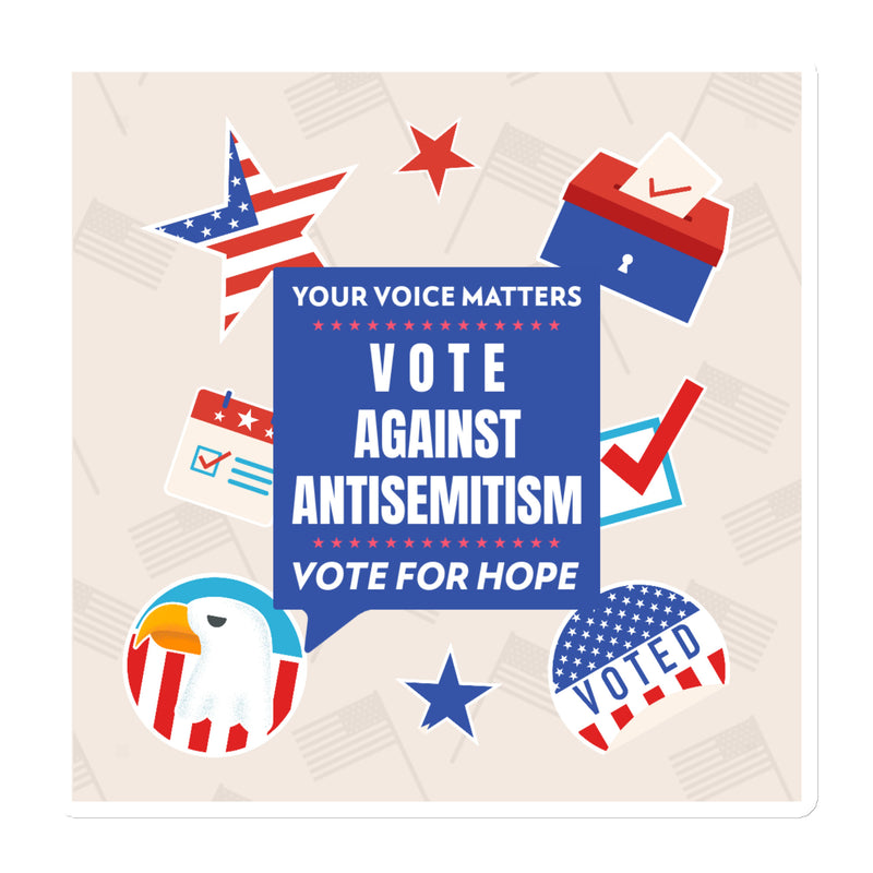 Vote Against Antisemitism | Die-Cut Magnet