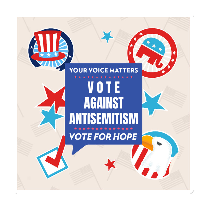 Vote Against Antisemitism | Die-Cut Magnet