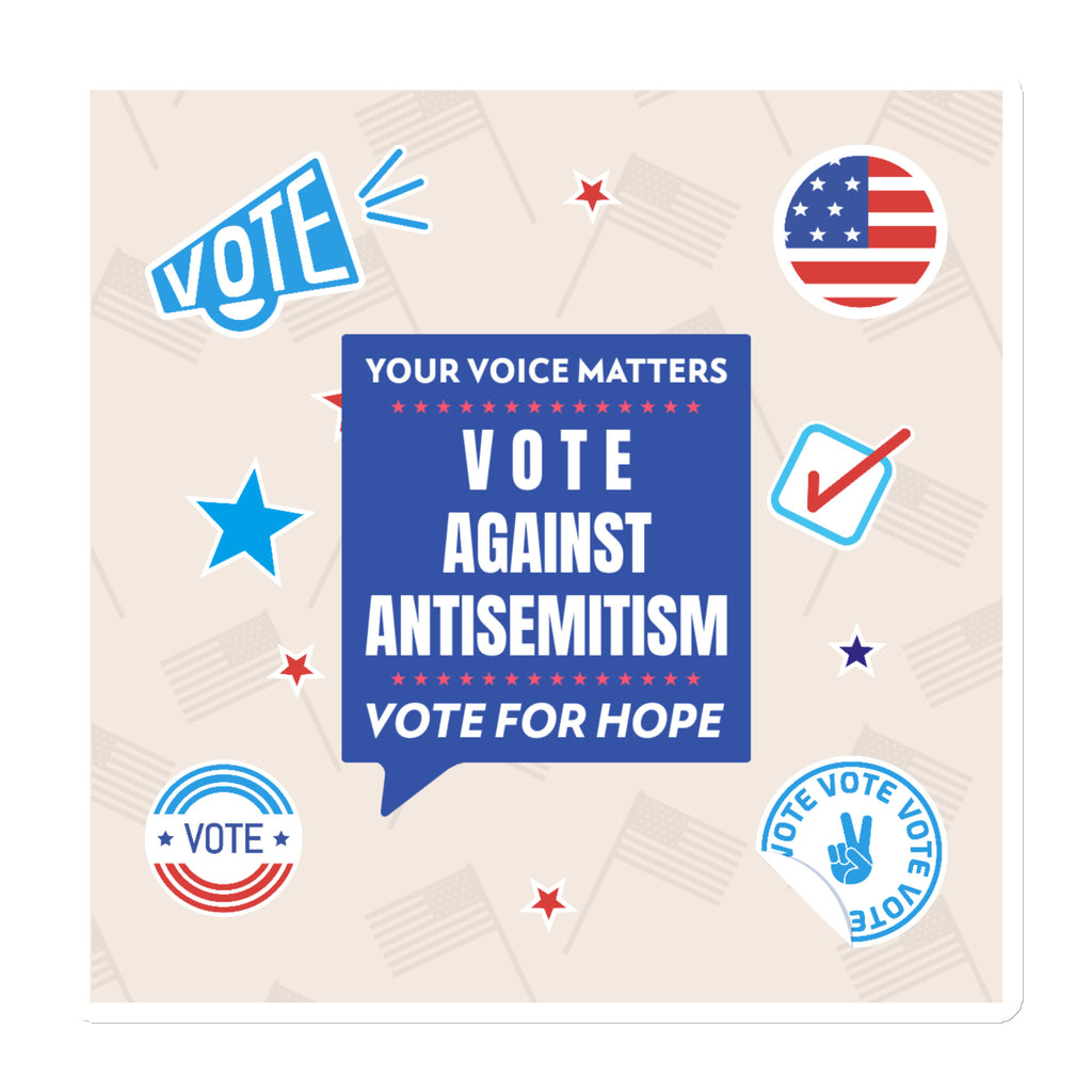 Vote Against Antisemitism | Die-Cut Magnet