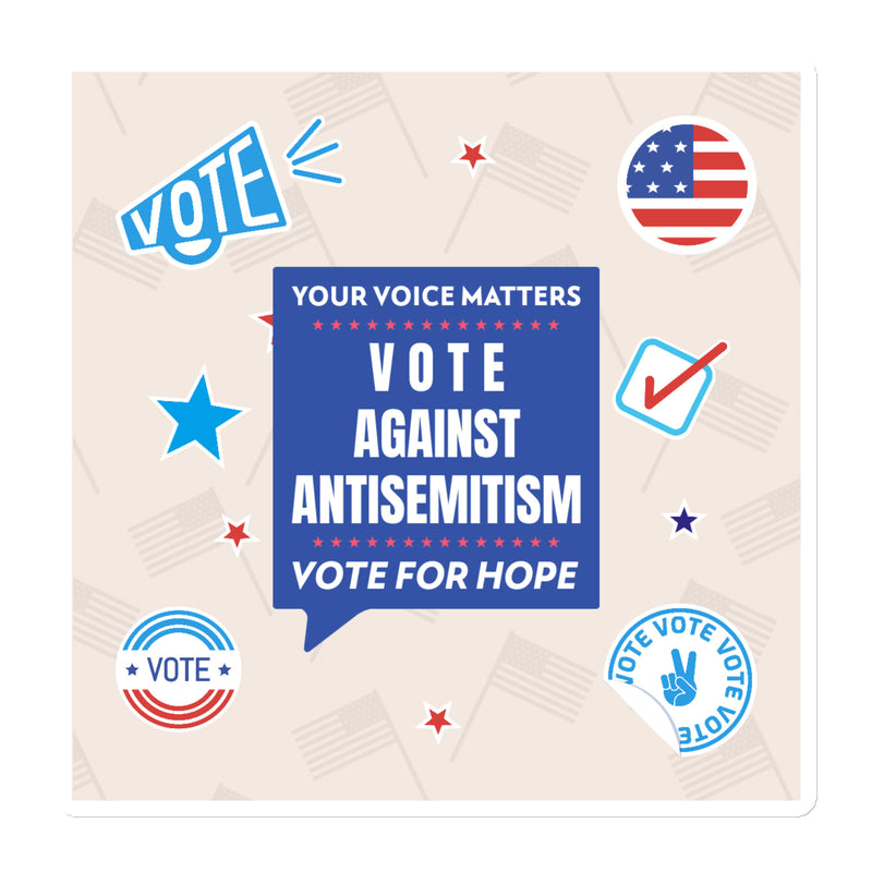 Vote Against Antisemitism | Die-Cut Magnet