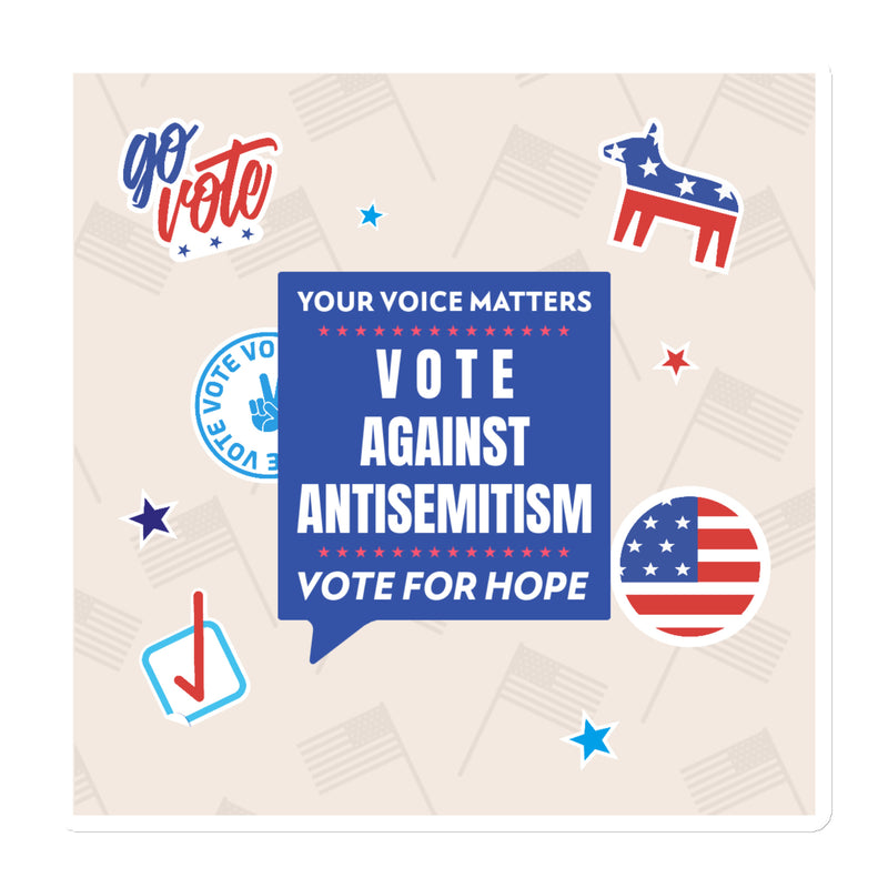 Vote Against Antisemitism | Die-Cut Magnet