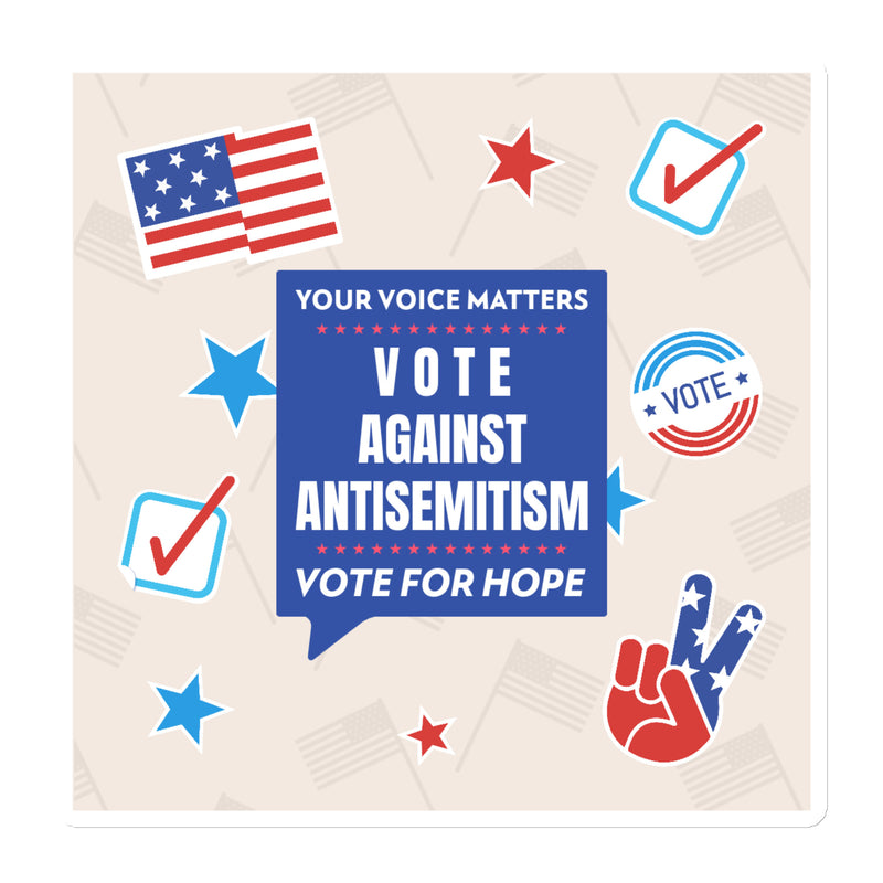 Vote Against Antisemitism | Die-Cut Magnet