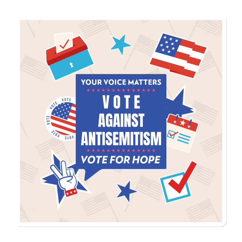 Vote Against Antisemitism | Die-Cut Magnet