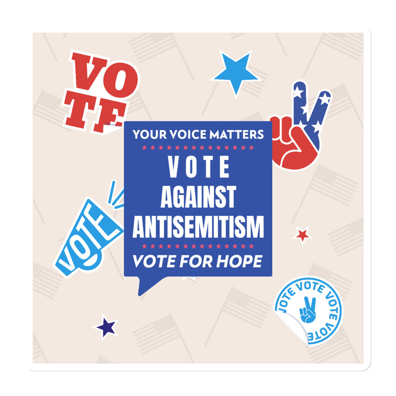 Vote Against Antisemitism | Die-Cut Magnet