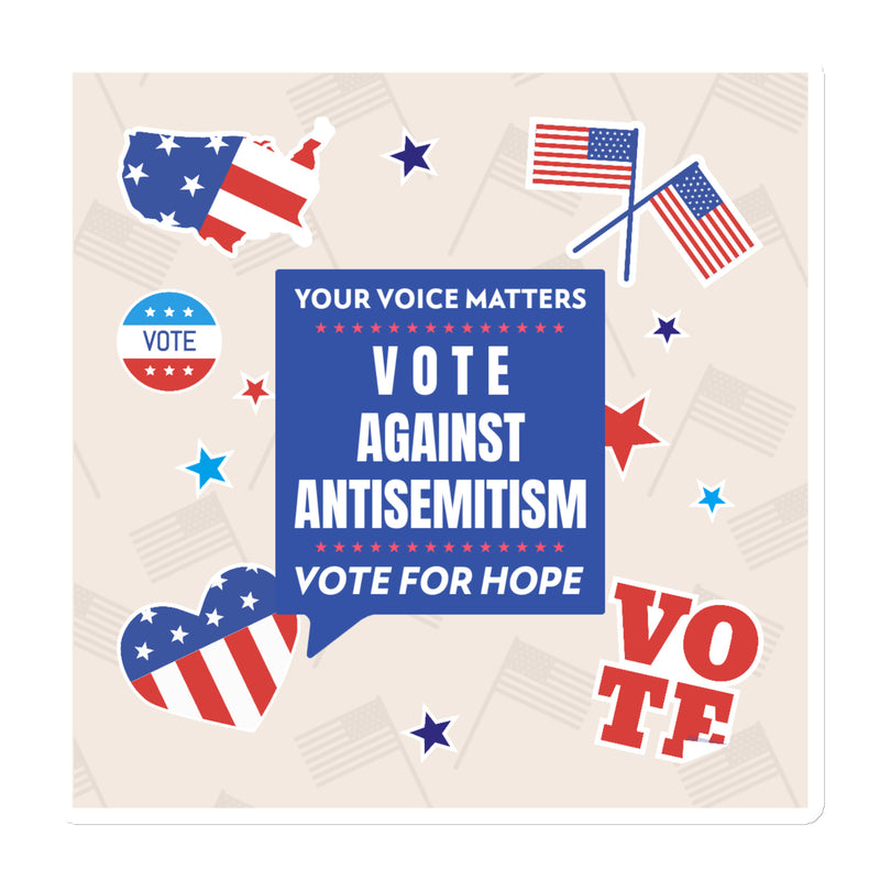 Vote Against Antisemitism | Die-Cut Magnet