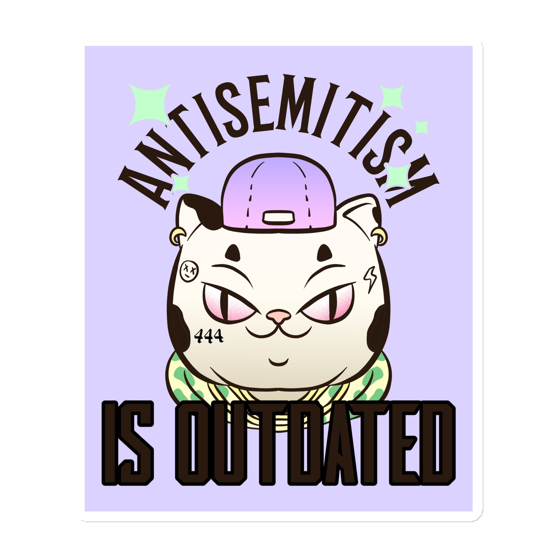 Cool Cat | Antisemitism Is Outdated | Die-Cut Magnet