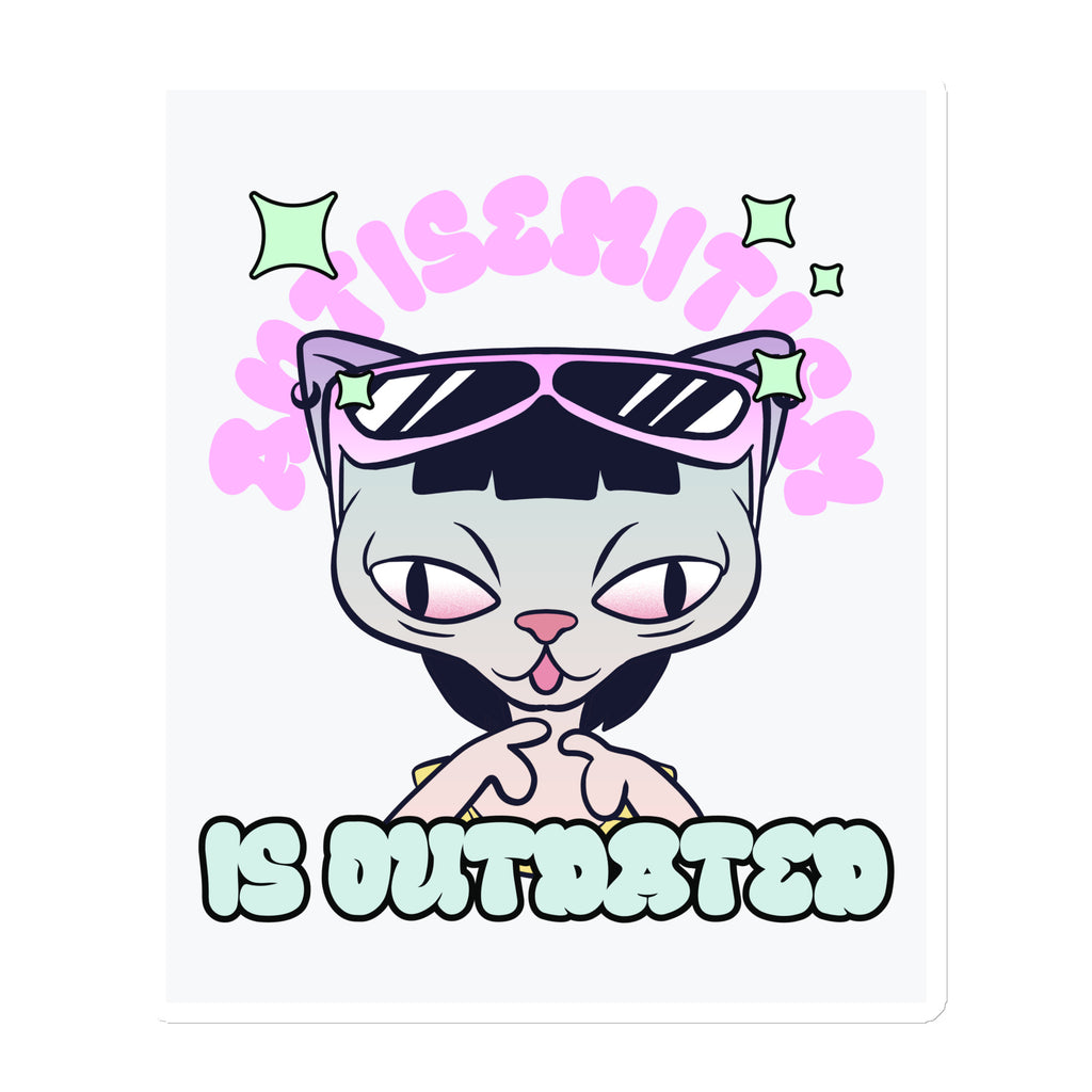 Cool Cat | Antisemitism Is Outdated | Die-Cut Magnet