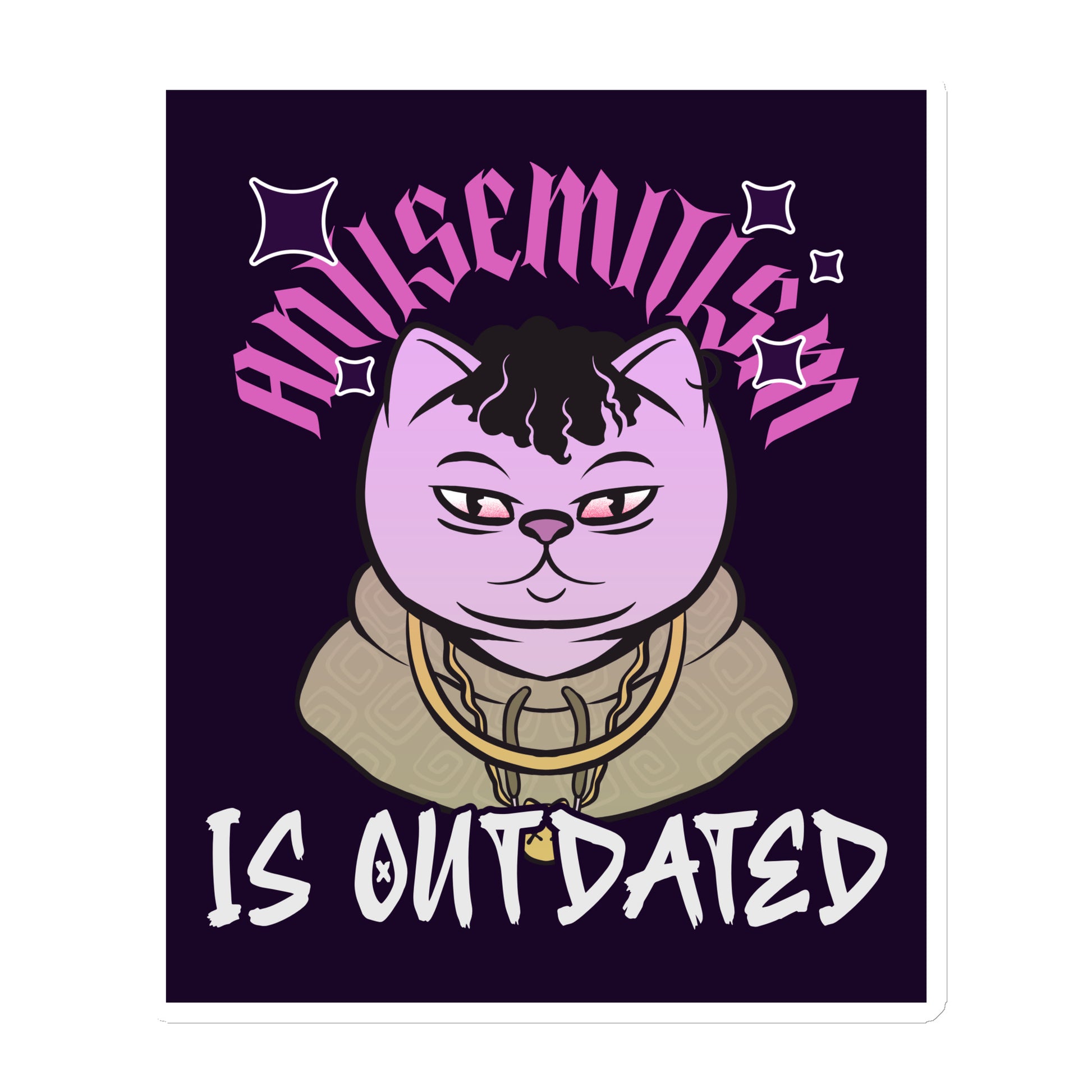 Cool Cat | Antisemitism Is Outdated | Die-Cut Magnet