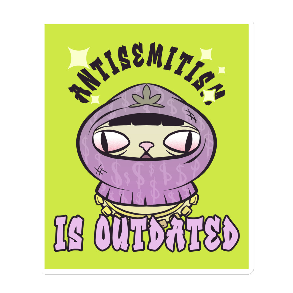 Cool Cat | Antisemitism Is Outdated | Die-Cut Magnet