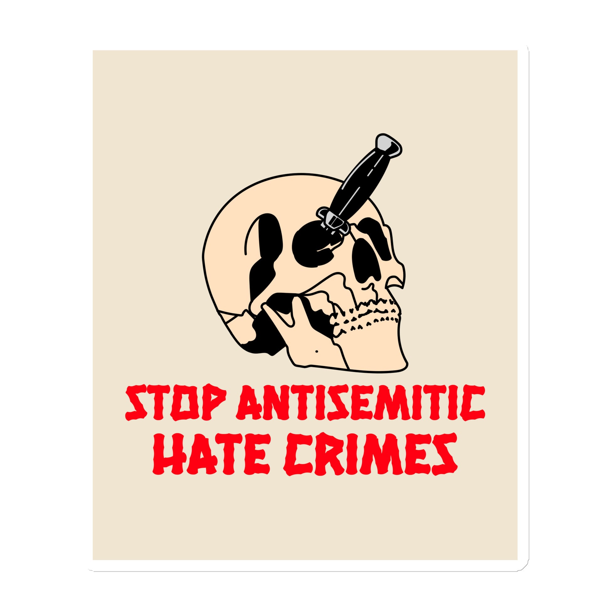 Antisemitic Hate Crimes | Die-Cut Magnet