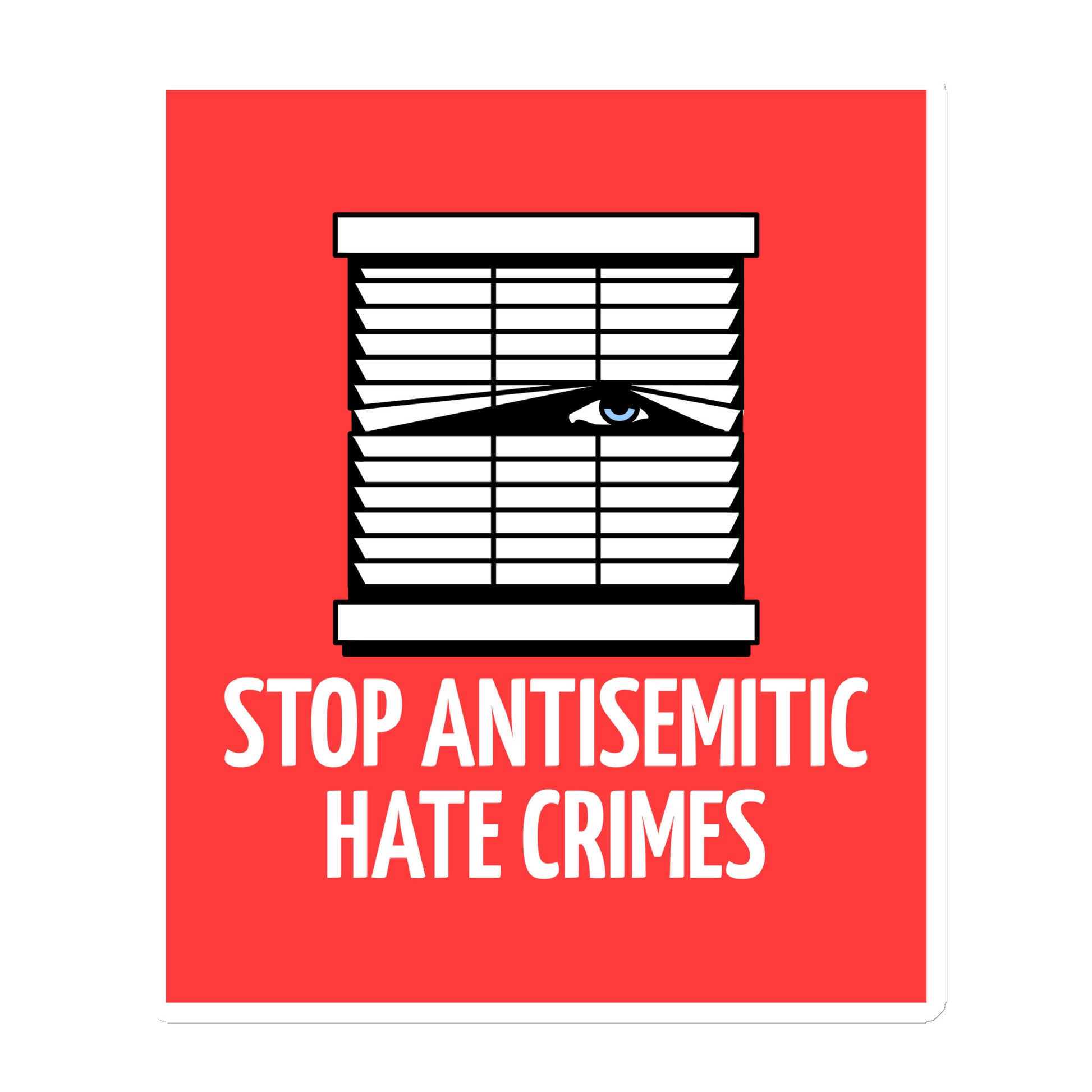 Antisemitic Hate Crimes | Die-Cut Magnet