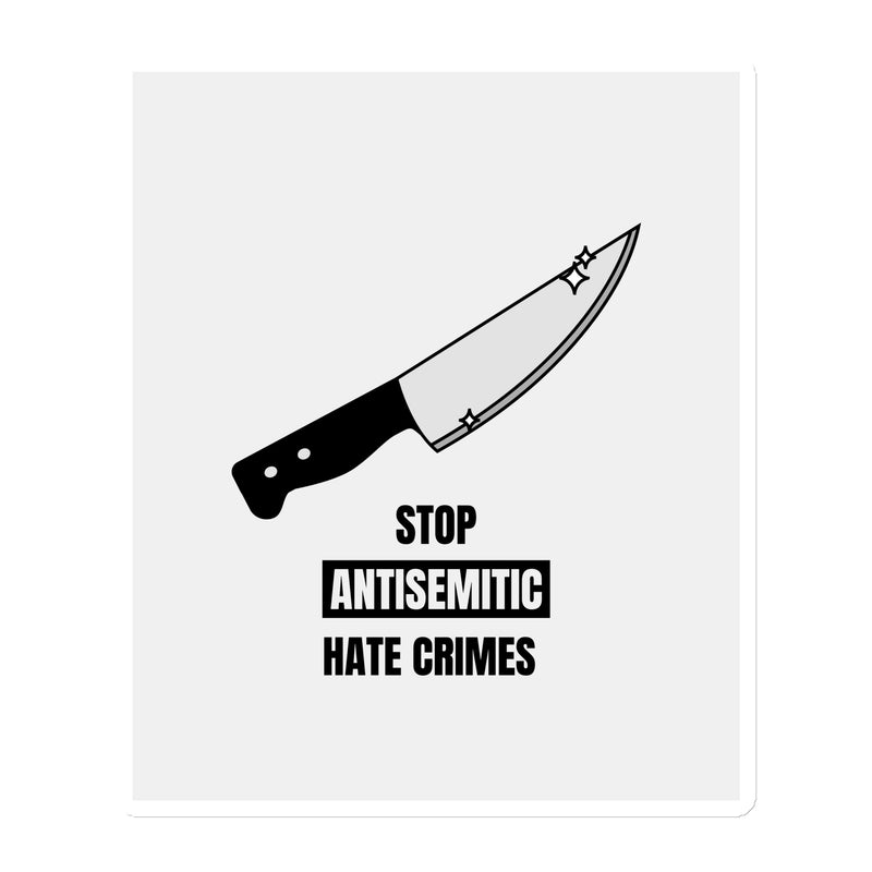 Antisemitic Hate Crimes | Die-Cut Magnet