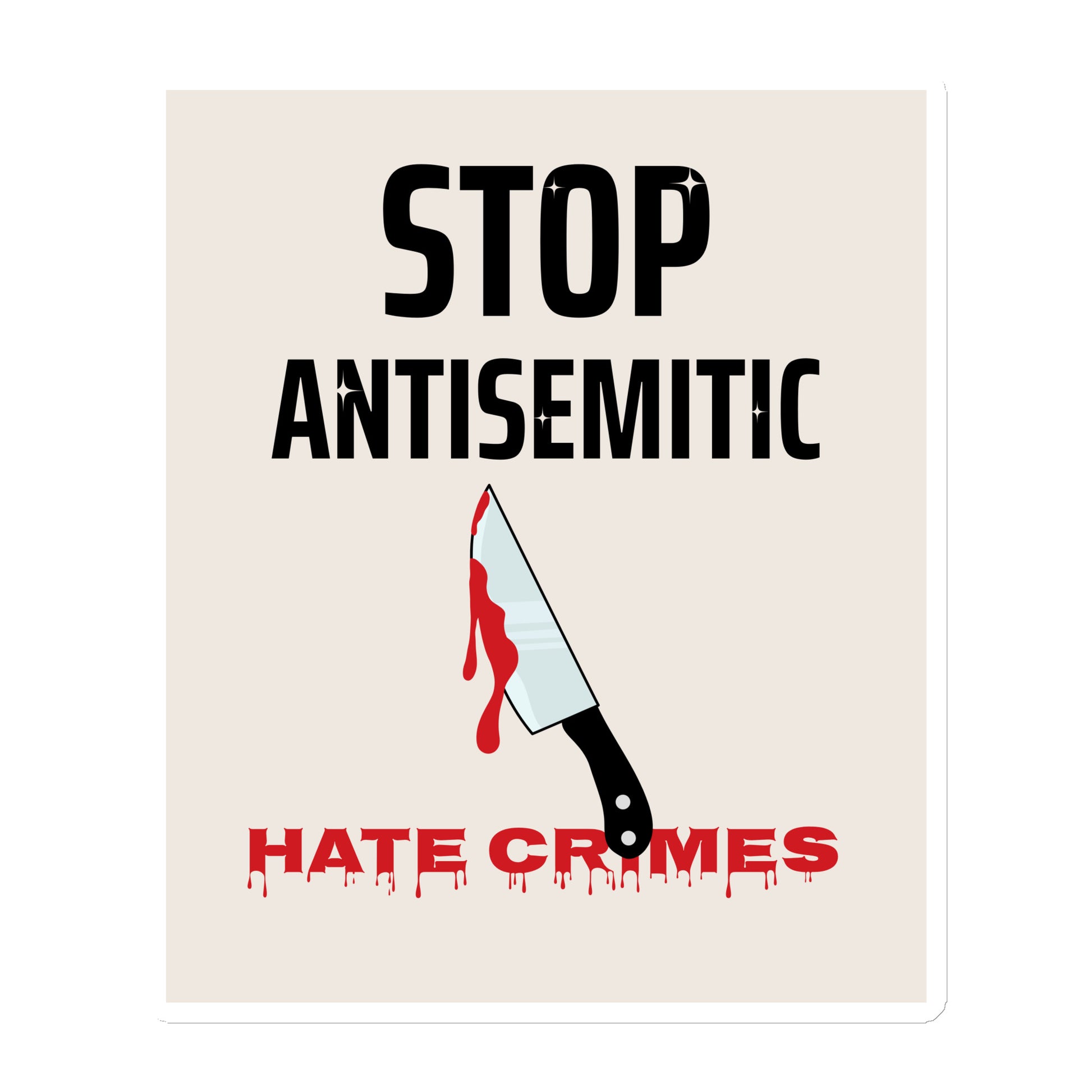 Antisemitic Hate Crimes | Die-Cut Magnet