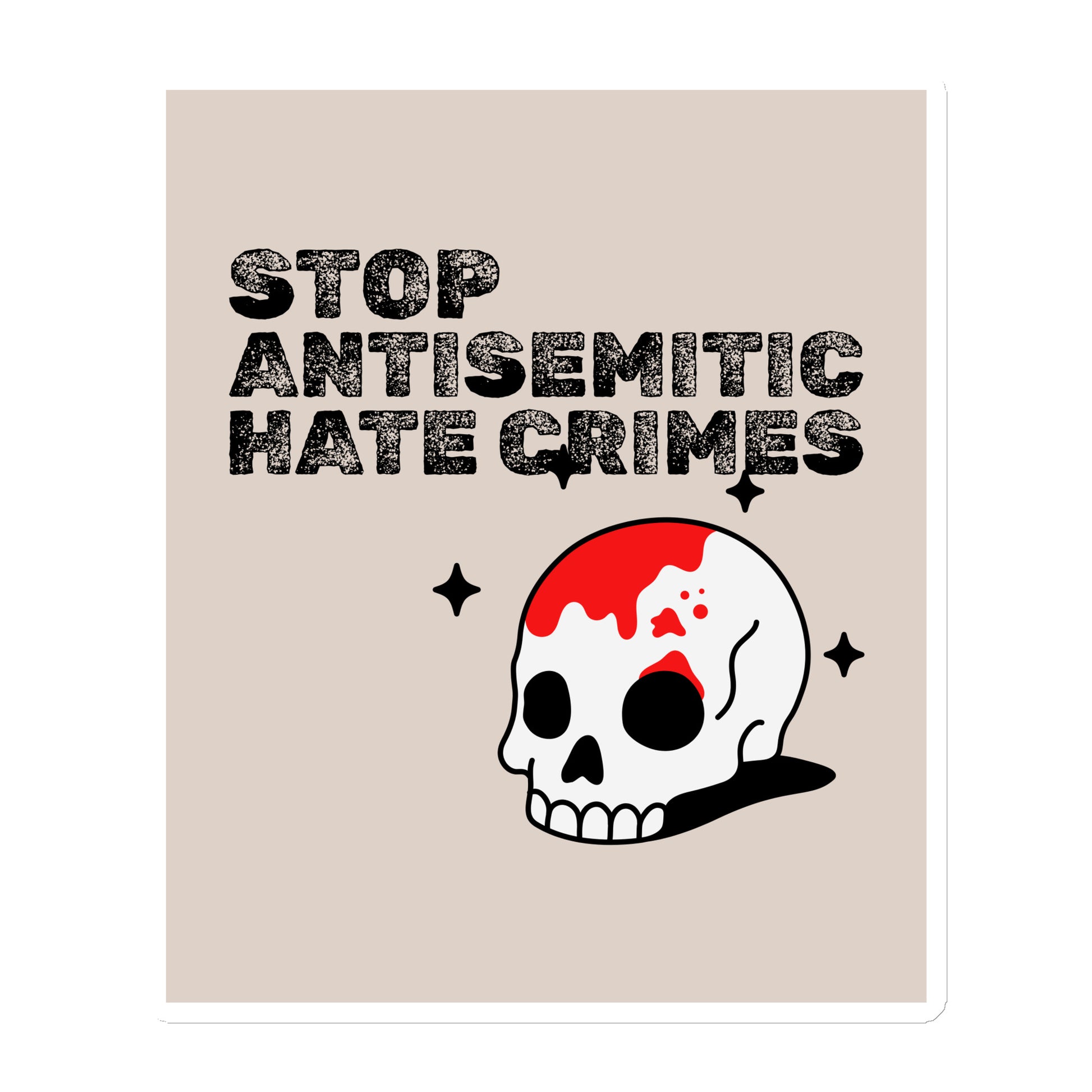 Antisemitic Hate Crimes | Die-Cut Magnet