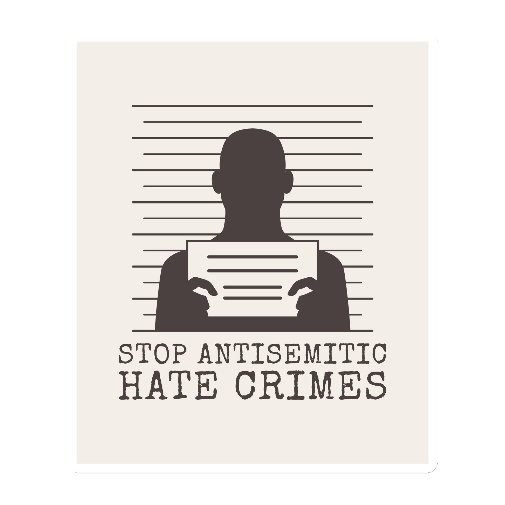 Antisemitic Hate Crimes | Die-Cut Magnet