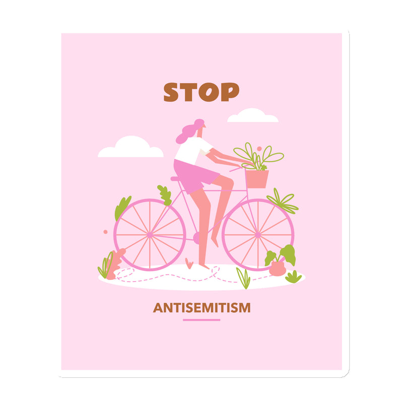 Bike Journey | Stop Antisemitism | Die-Cut Magnet
