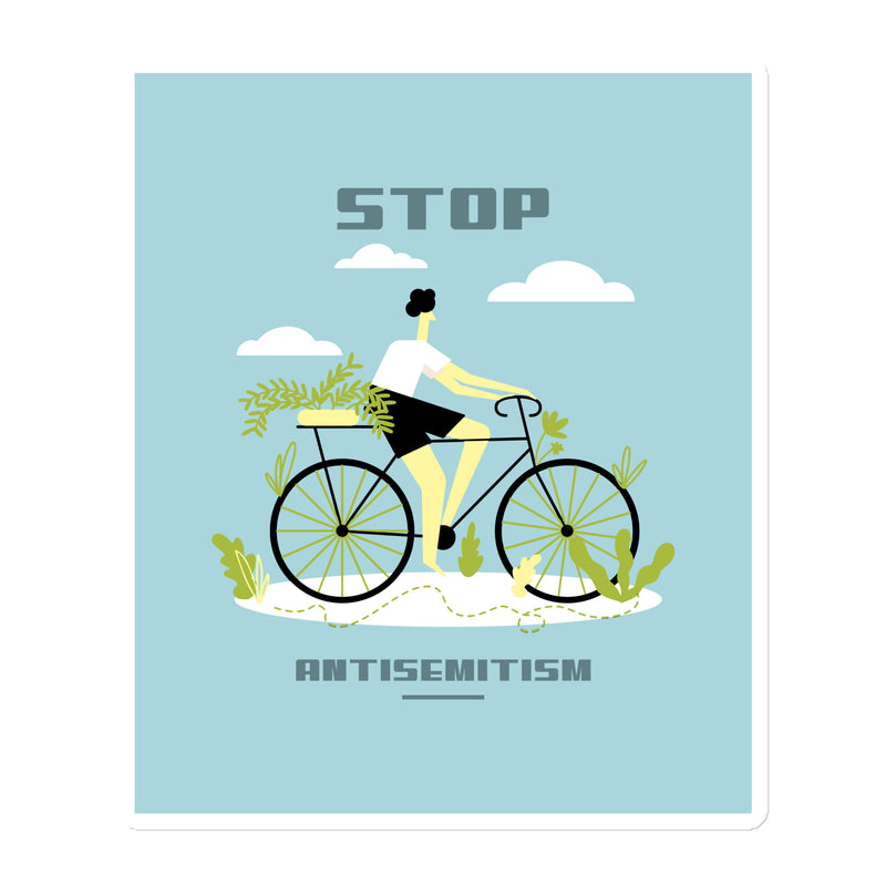 Bike Journey | Stop Antisemitism | Die-Cut Magnet