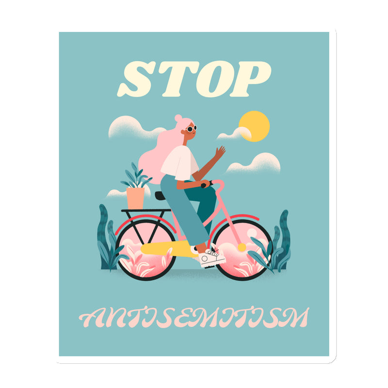 Bike Journey | Stop Antisemitism | Die-Cut Magnet