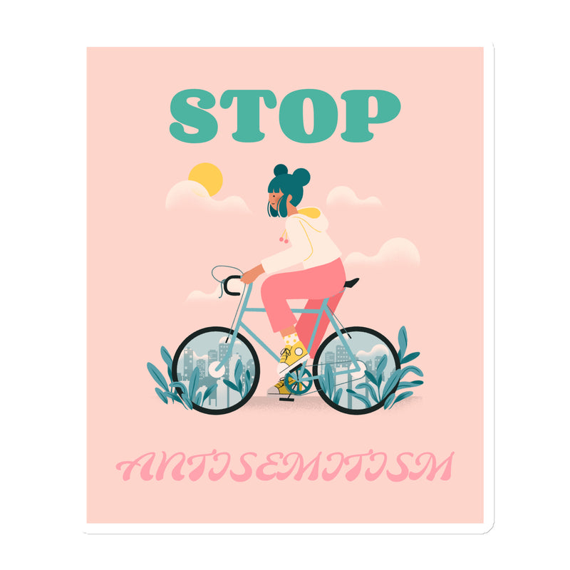 Bike Journey | Stop Antisemitism | Die-Cut Magnet