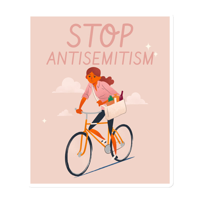 Bike Journey | Stop Antisemitism | Die-Cut Magnet