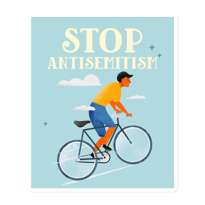 Bike Journey | Stop Antisemitism | Die-Cut Magnet