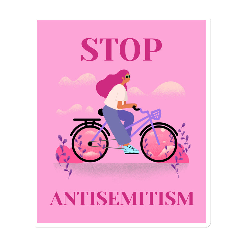 Bike Journey | Stop Antisemitism | Die-Cut Magnet