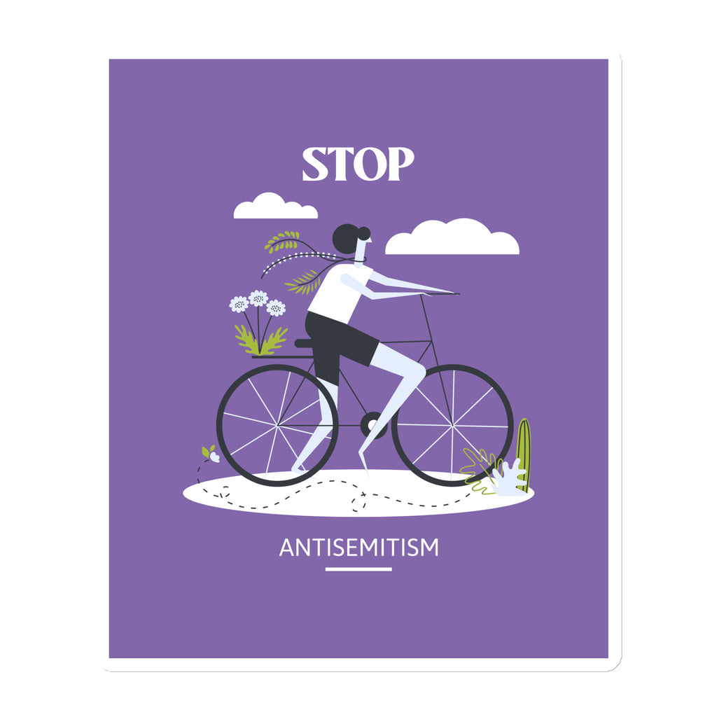 Bike Journey | Stop Antisemitism | Die-Cut Magnet
