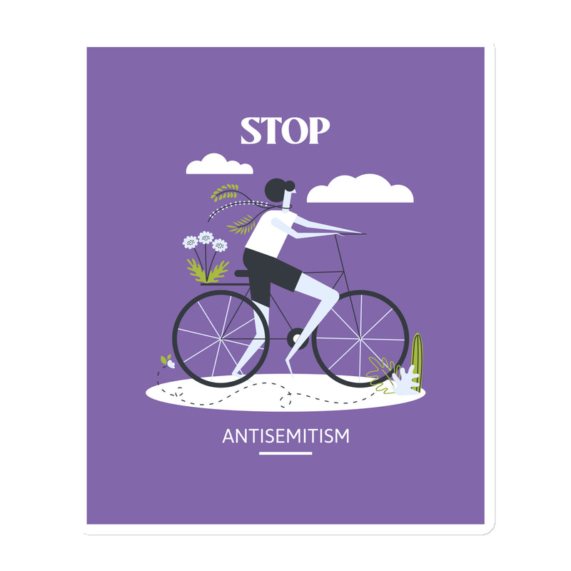 Bike Journey | Stop Antisemitism | Die-Cut Magnet
