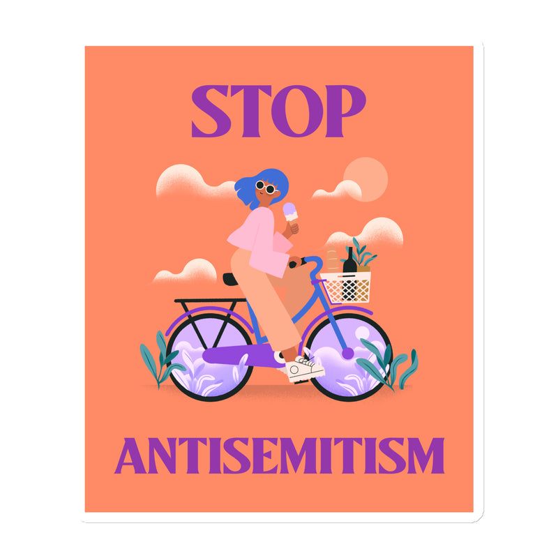 Bike Journey | Stop Antisemitism | Die-Cut Magnet