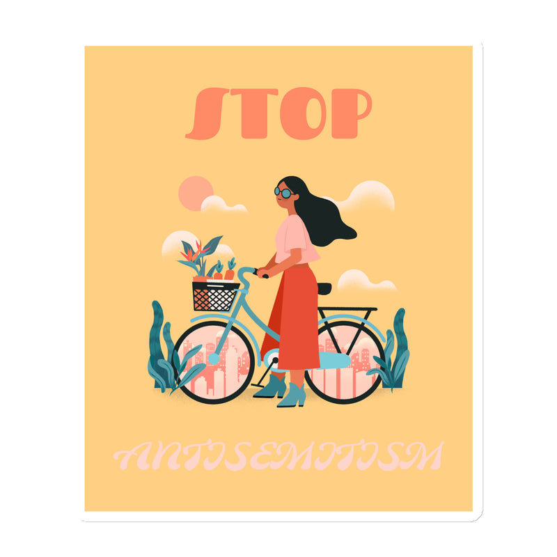 Bike Journey | Stop Antisemitism | Die-Cut Magnet