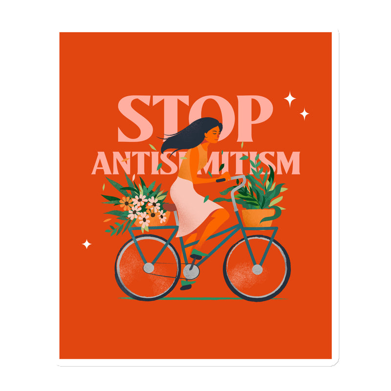 Bike Journey | Stop Antisemitism | Die-Cut Magnet