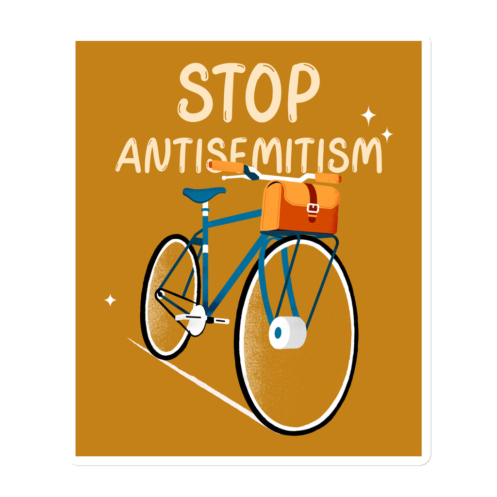 Bike Journey | Stop Antisemitism | Die-Cut Magnet
