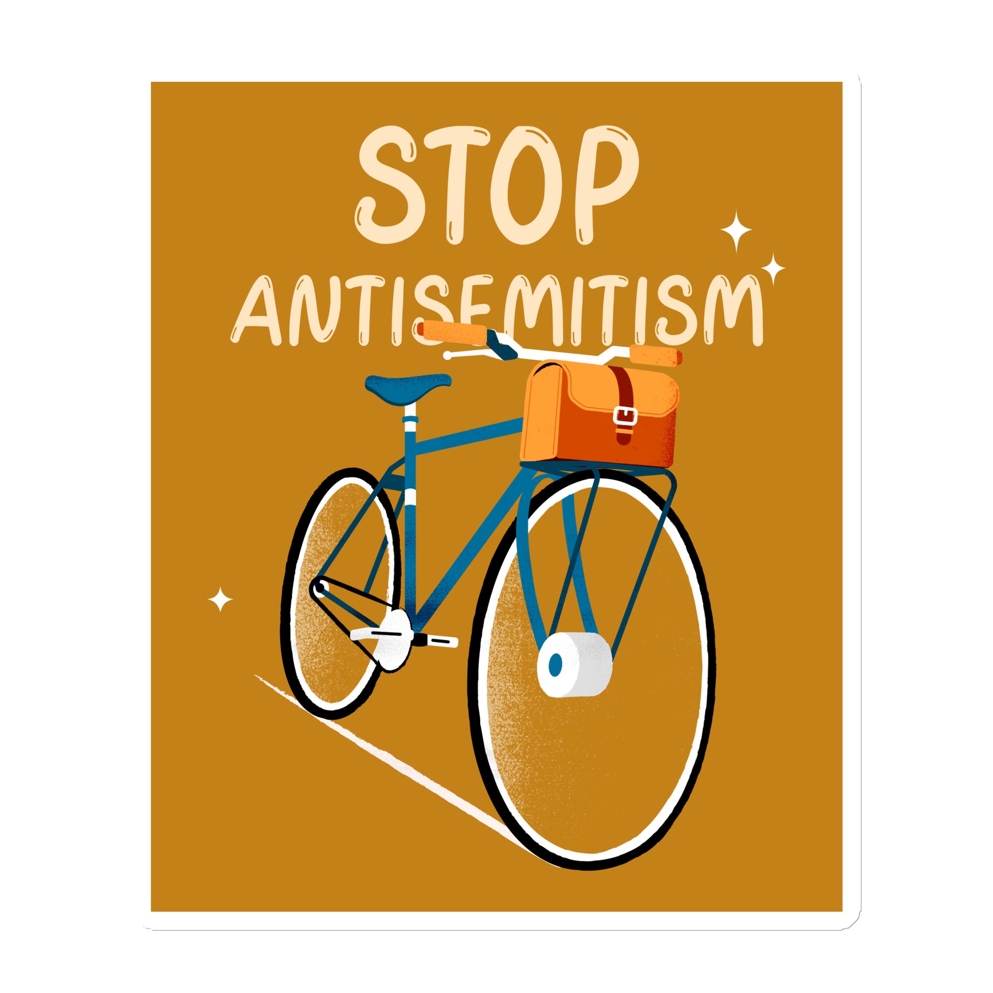 Bike Journey | Stop Antisemitism | Die-Cut Magnet